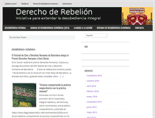 Tablet Screenshot of derechoderebelion.net